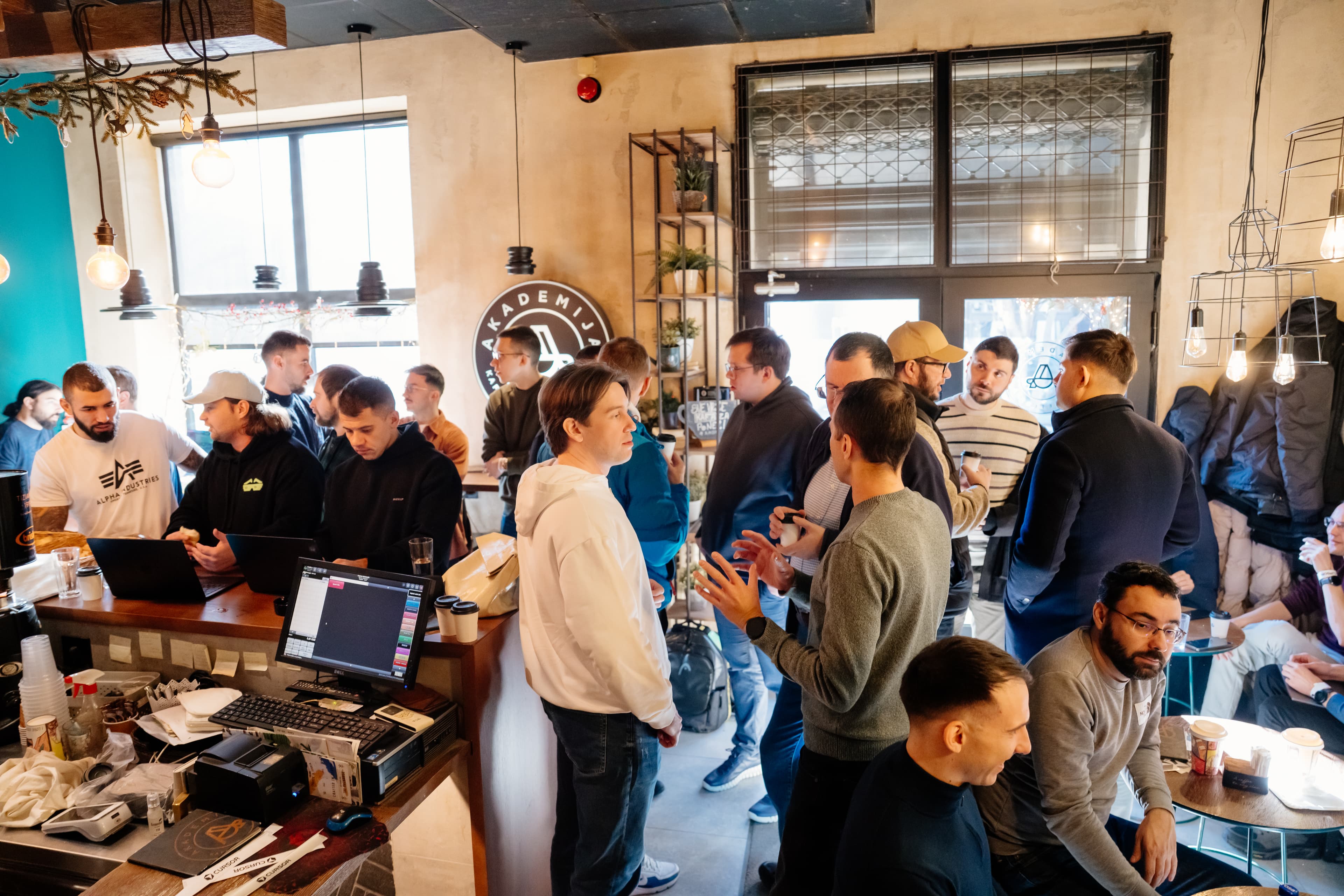 Cursor meetup participants working together